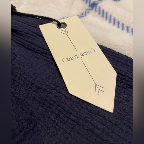 NWT navy blue high waisted draped pants with rope belt - Picture 4 of 7